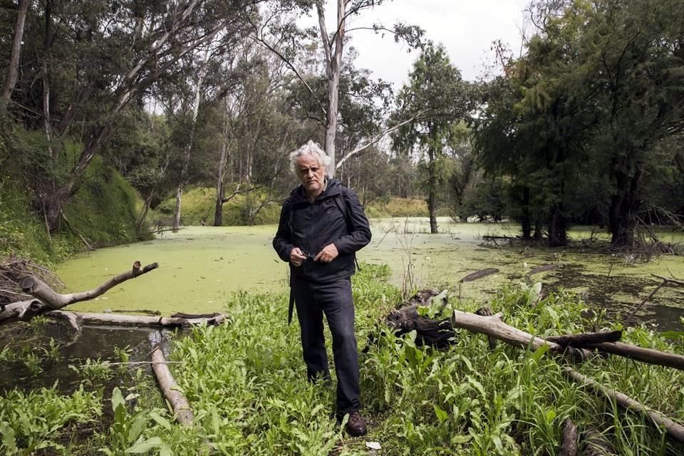 Gabriel Orozco y su equipo analizan cómo lograr restaurar y sanear la cuenca de la Tercera Sección de Bosque.