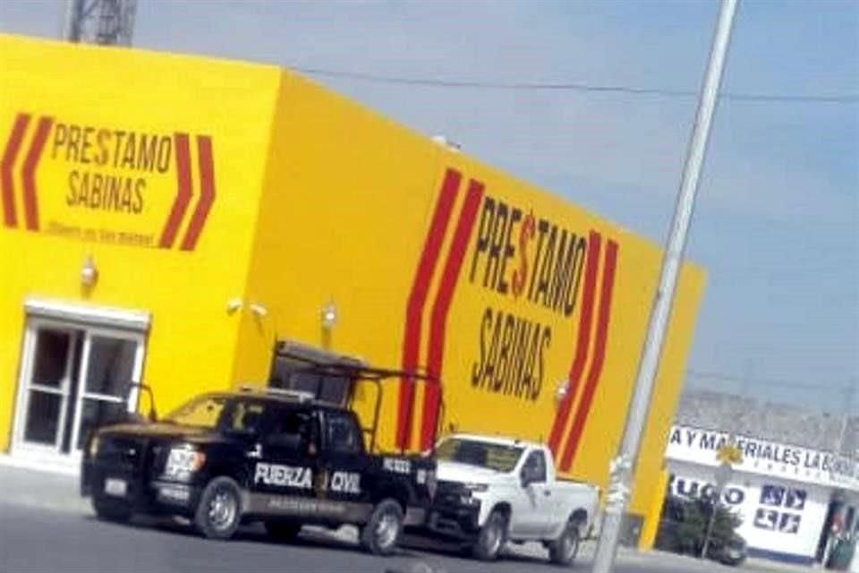 El asalto a la sucursal de Préstamo Salinas se registró poco antes de las 11:00 horas de este miércoles.