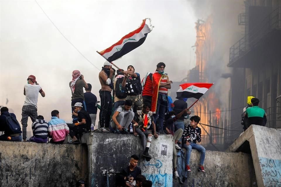 Las protestas han continuado en Bagdad.