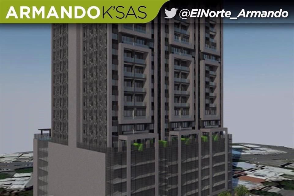 En la zona del Tec está por surgir una nueva torre con más de 100 departamentos.