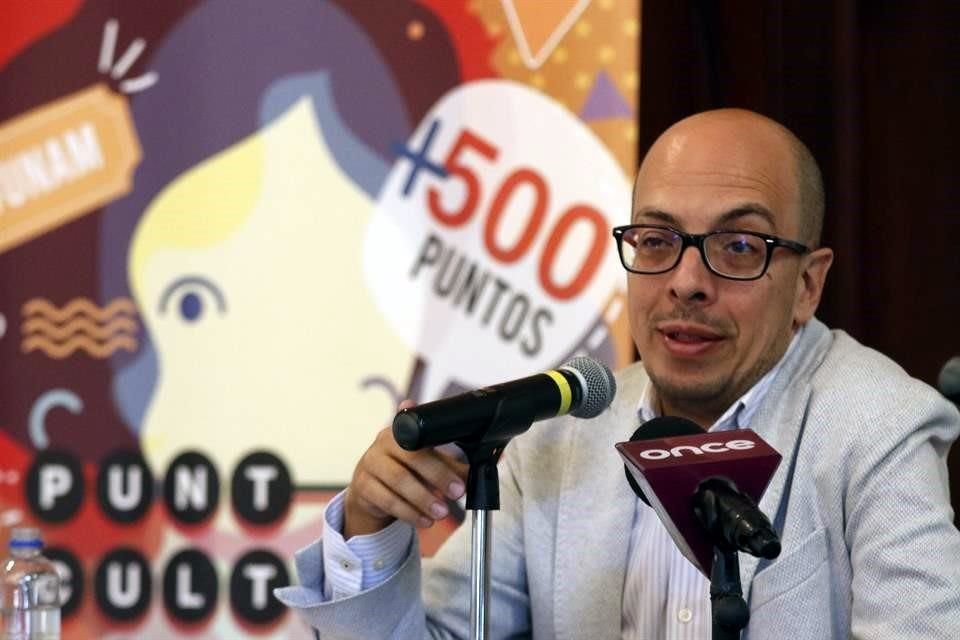 El escritor Jorge Volpi, coordinador de Cultura UNAM.