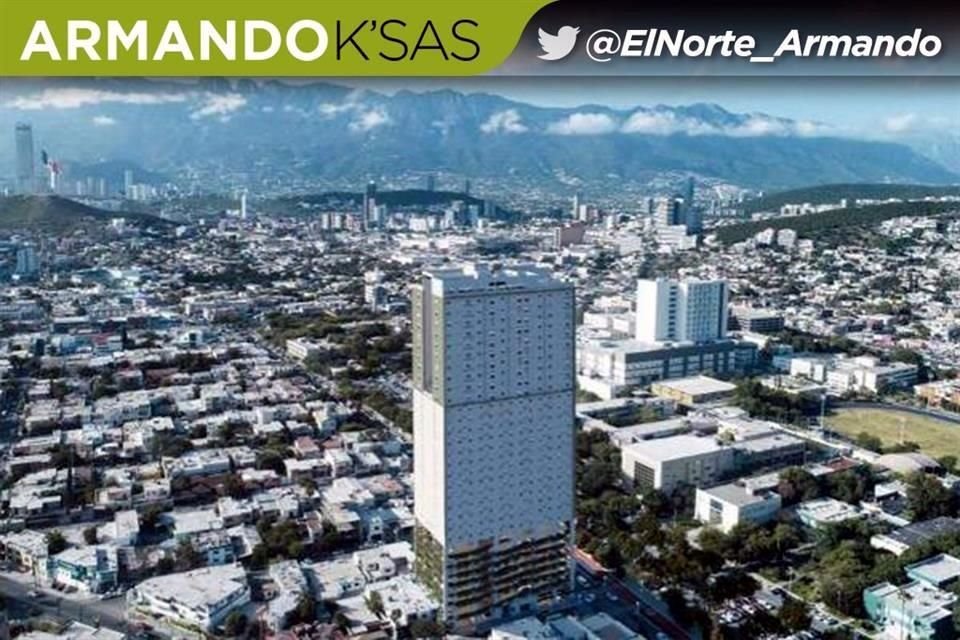 Frente a la Facultad de Medicina de la UANL se construirá una torre de alrededor de 30 pisos con más de 500 lofts y departamentos.