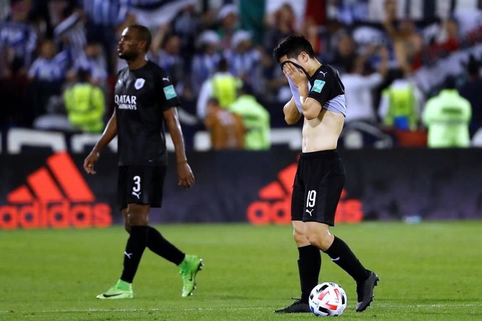 Abdelakrim Hassan (3) puso nuevamente nerviosismo en  Rayados, pero el tiempo no alcanzó y ahora los qataríes enfrentarán al Espérance de Tunis por el quinto puesto del Mundial.