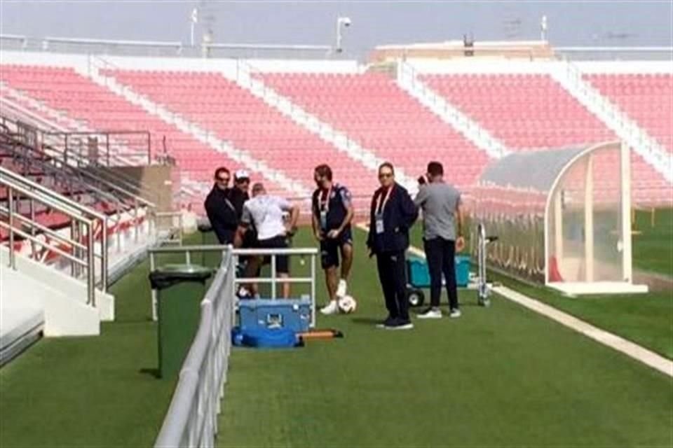 El directivo albiazul estuvo presente en la práctica.