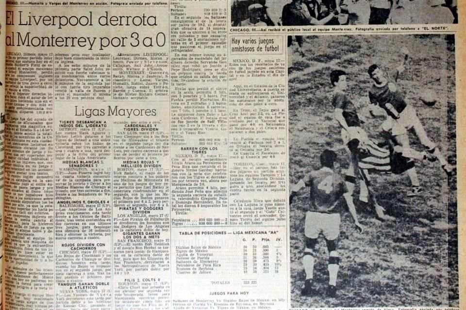 Así anunciaba EL NORTE la crónica del duelo disputado en 1964.
