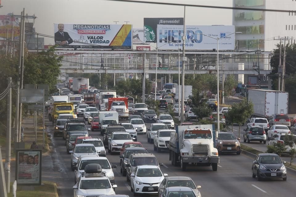 La propuesta de ampliar a tres carriles por sentido Avenida López Mateos todavía está en estudio, pese a que se anunció que iniciaría en 2020.