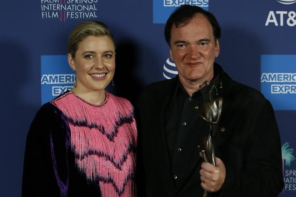 Tarantino agradeció a Gerwig por el discurso que dio antes de presentar su premio.