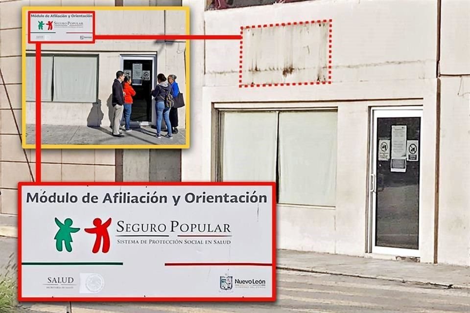 El anuncio del Seguro Popular en el módulo del Hospital Universitario que todavía estaba el pasado viernes ya no estaba ayer, desconcertando más a los pacientes.