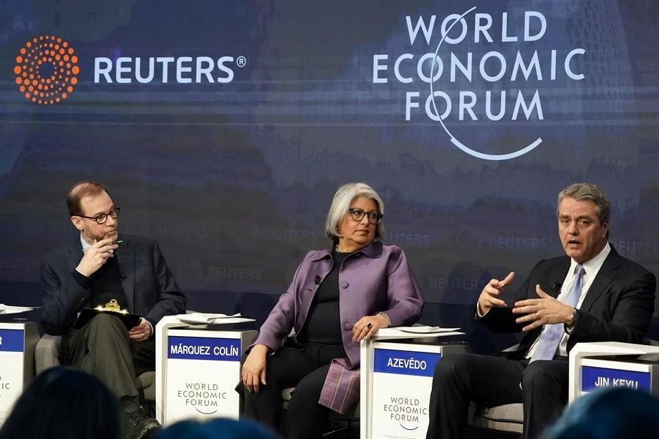 Graciela Márquez, titular de la SE, participó en el foro sobre comercio internacional en el Foro Económico Mundial en Davos, Suiza.