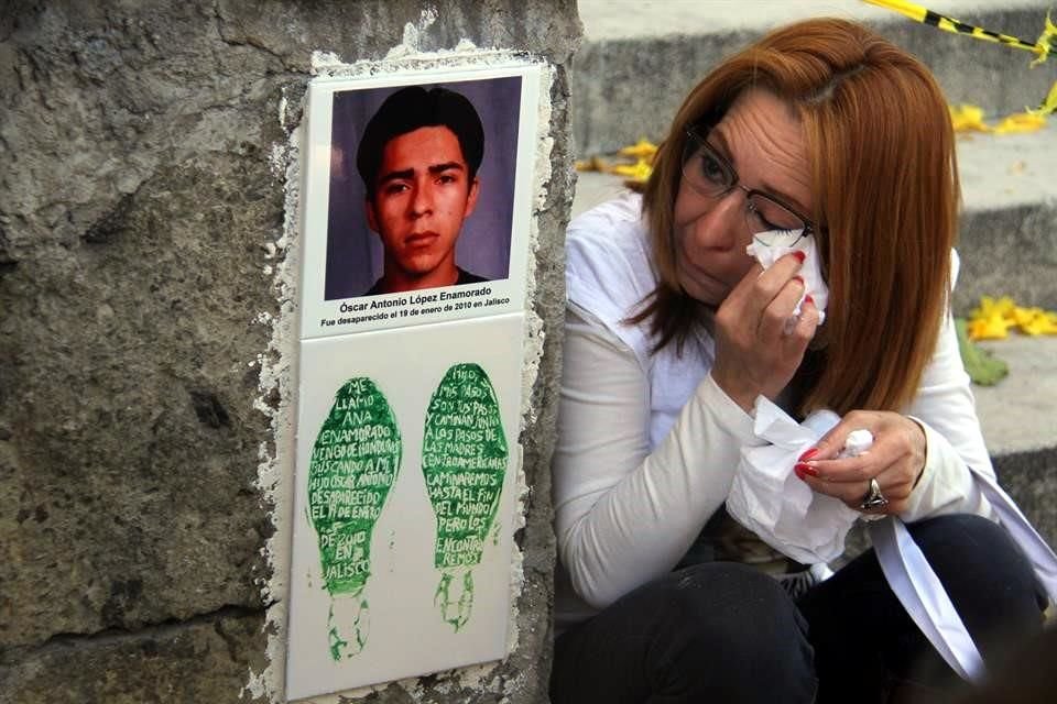 Ana Enamorado busca a su hijo Óscar, quien desapareció en 2010 en San Sebastián del Oeste, Jalisco.