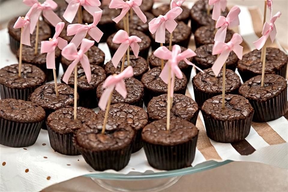 Estos brownies fueron parte del candy bar del baby shower organizado por la mamá del la festejada.