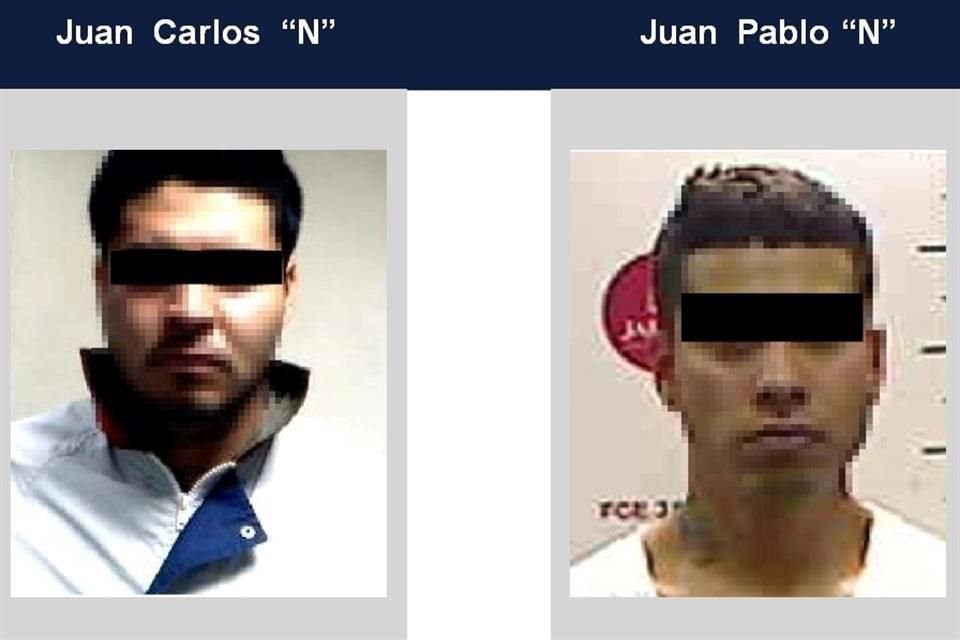 Juan Carlos Aguilar y Juan Pablo González deberán pasar en prisión 40 años y 6 meses. Rostro cubierto por la autoridad.