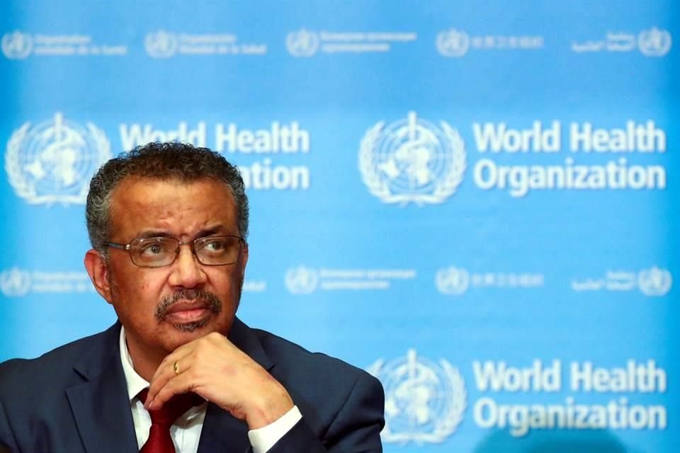 Tedros Adhanom Ghebreyesus en una conferencia en Ginebra.