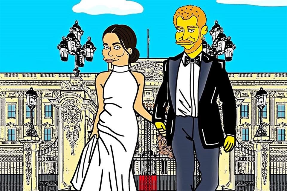 El artista italiano AleXsandro Palombo transformó a Meghan Markle y más miembros de la realeza británica en personajes de 'Los Simpson'.