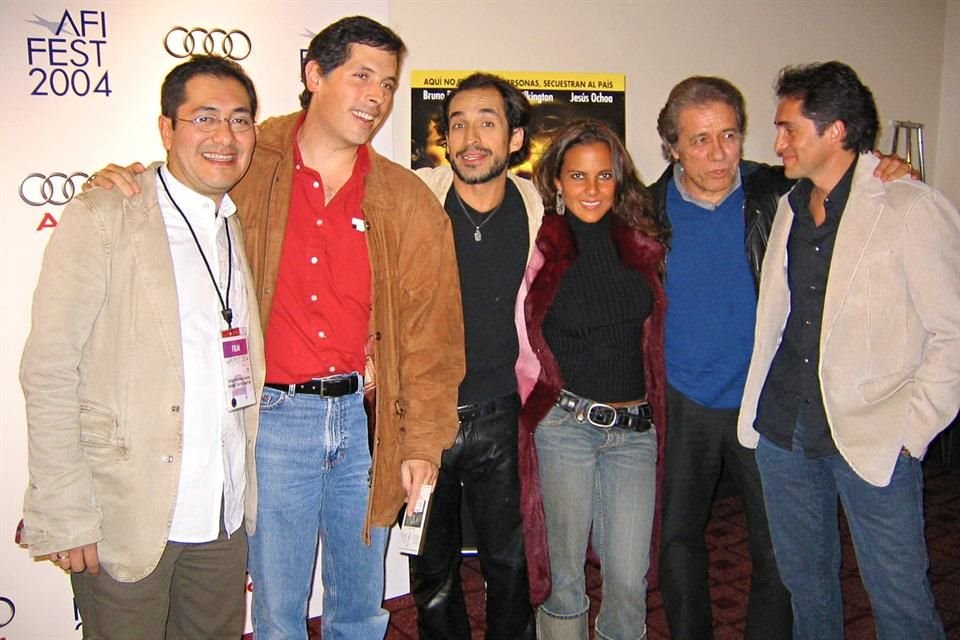 En el AFI Fest de 2004, con Jorge Ramírez-Suárez, Bruno Bichir, Kate del Castillo, Edward James Olmos y Demian Bichir.