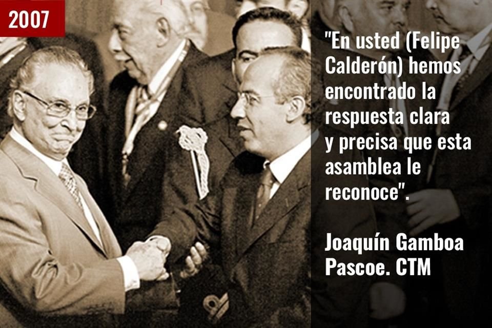 Y ESO QUE NO SON IGUALES. A pesar de que ahora se ufanan de ser diferentes a gobernantes del pasado, ayer se vivió una ceremonia a la vieja usanza con la pleitesía sindical al Presidente en turno.