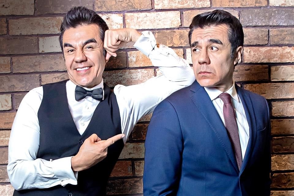 Uribe encarno a el acaudalado y arrogante Ricardo Reyes Alonso (DER.) y a Toño Cortés, humilde y trabajador (IZQ.).
