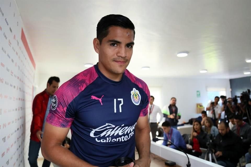 Jesús Sánchez durante la rueda de prensa de hoy.