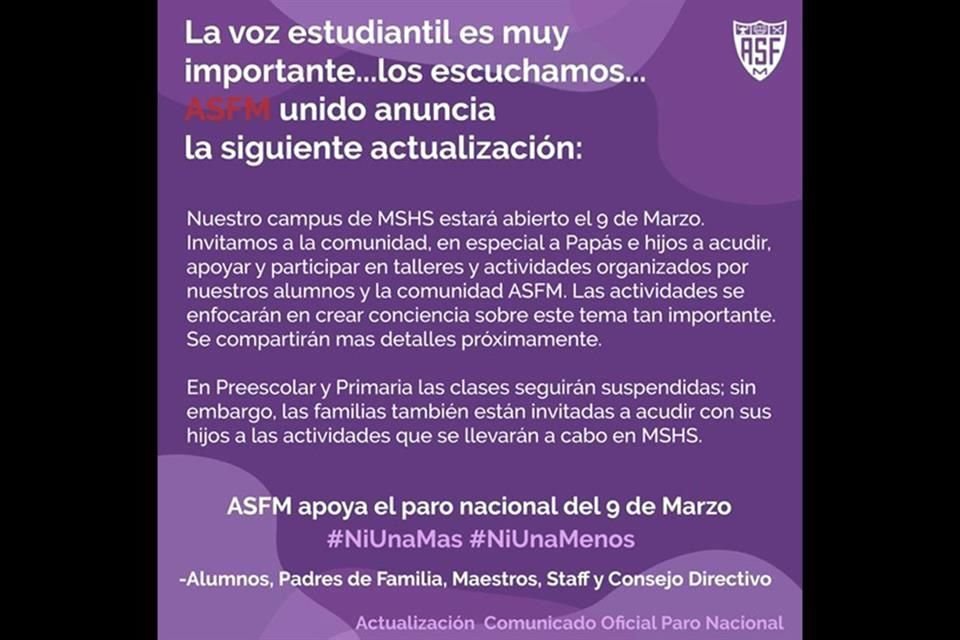 El Colegio Americano invitó a padres y a alumnos a acudir el 9 de marzo al plantel para participar en talleres y actividades.