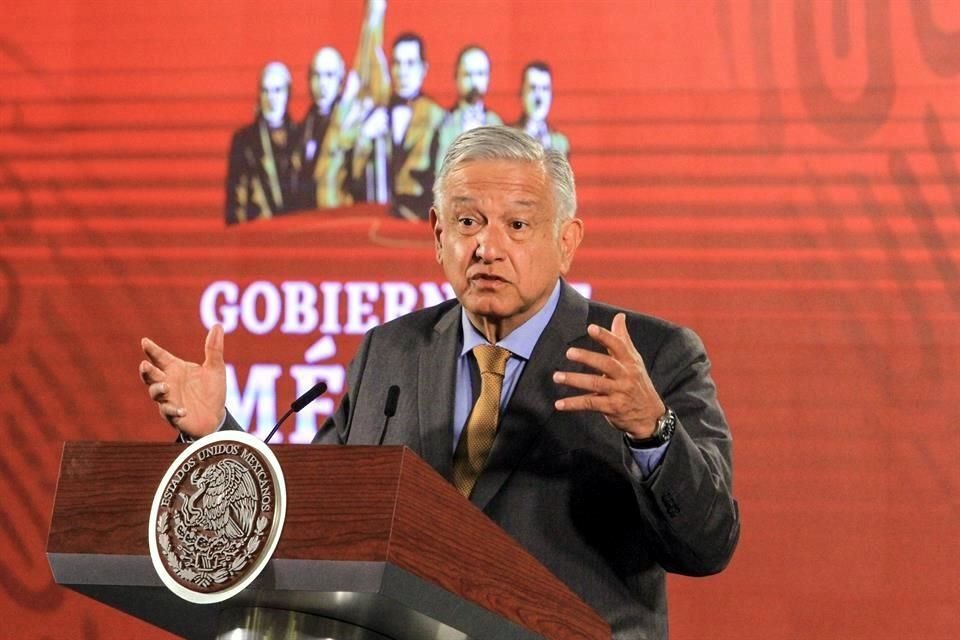 El Presidente en su conferencia de prensa de este jueves en Palacio Nacional.