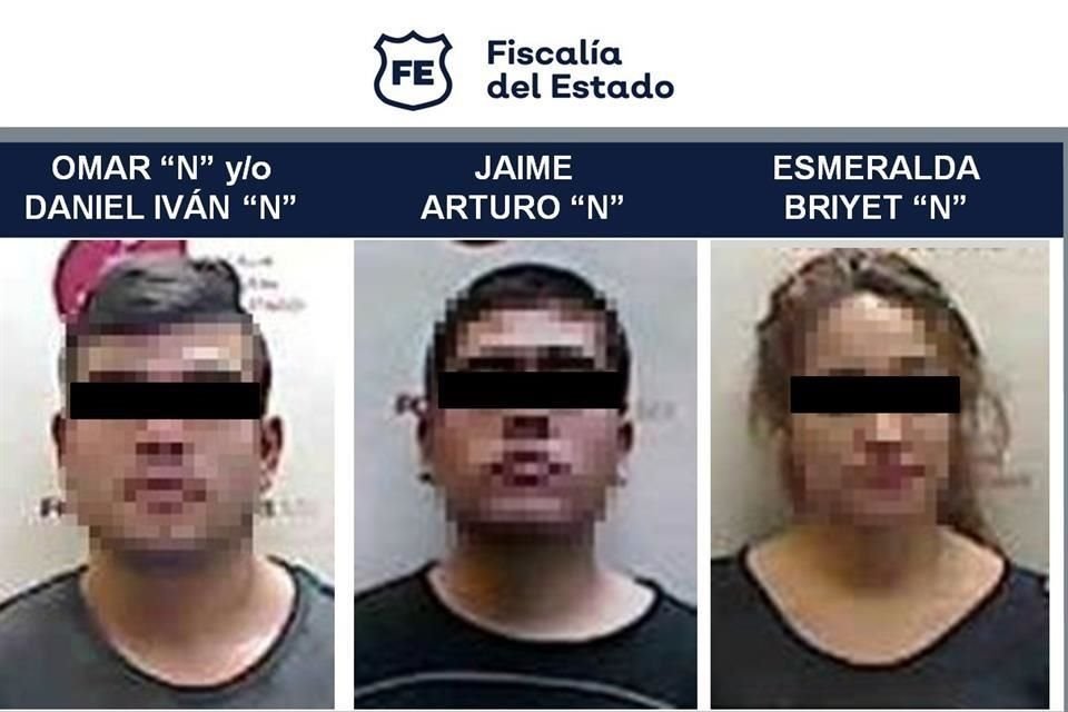 Daniel Iván, Jaime Arturo y Esmeralda Briyet, detenidos por un robo el 17 de febrero en San Pedrito y enviados ante un juez.