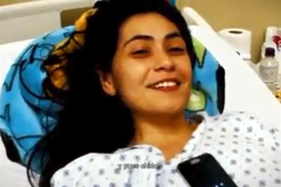 Conocidos de la joven de 28 años difundieron un video en el que expresa, siempre sonriendo, su agradecimiento por las muestras de apoyo y cariño que ha recibido.