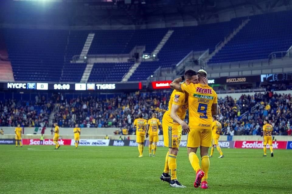 Con gol de Eduardo Vargas en la última jugada del partido, los Tigres vencieron este miércoles 1-0 al New York City en el duelo de Ida de los Cuartos de Final de la Concachampions.