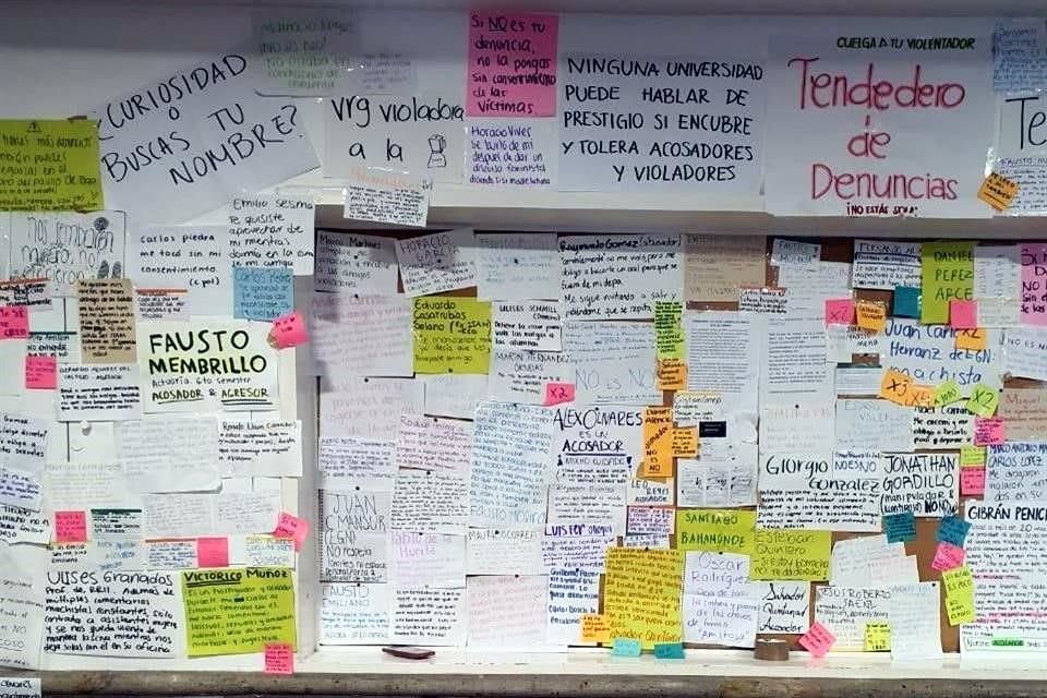 Alumnas del ITAM realizaron ayer una jornada de denuncias de acoso y violencia sexual.