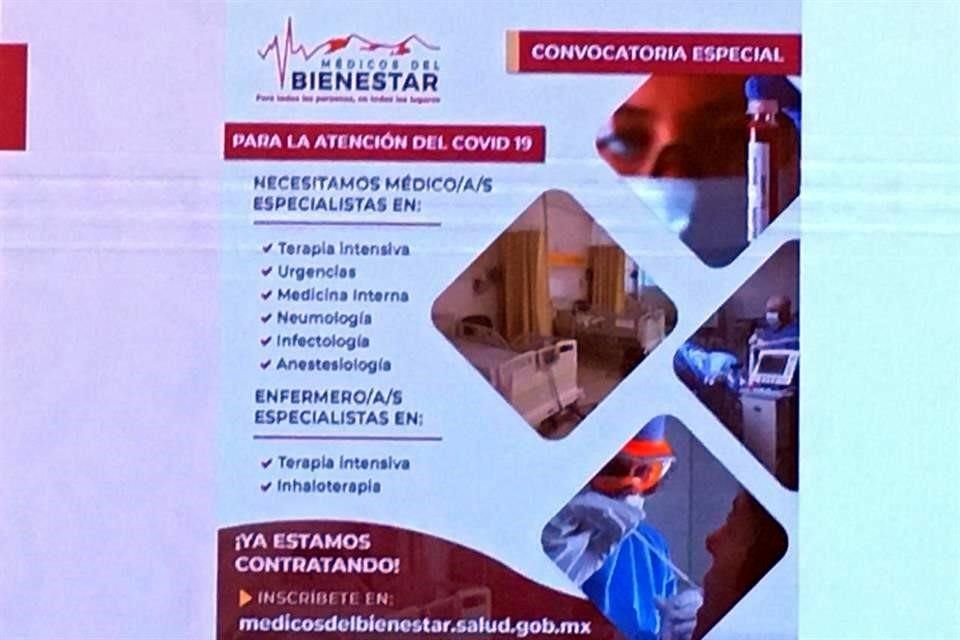 Las autoridades lanzaron la convocatoria a médicos especialistas.