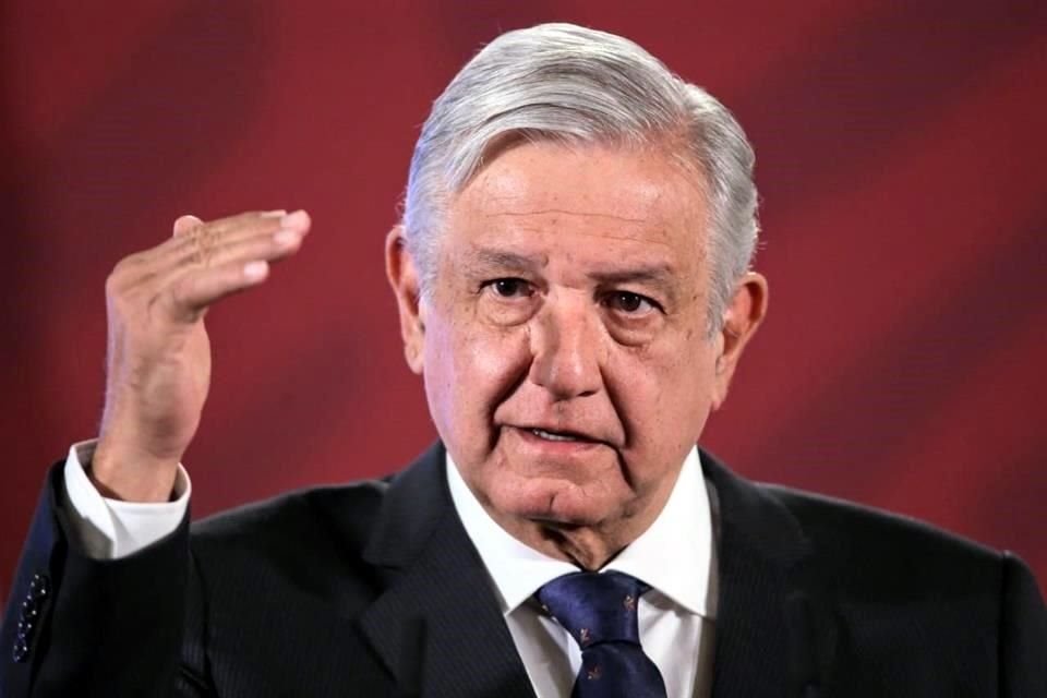 El Presidente López Obrador en su conferencia de prensa mañanera.