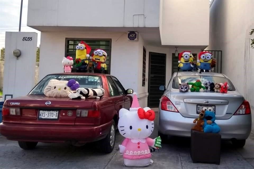 Vecinos de la colonia Misión de Santa Fe, decoraron el exterior de sus casas  para entretener a los niños encerrados por el Covid-19.