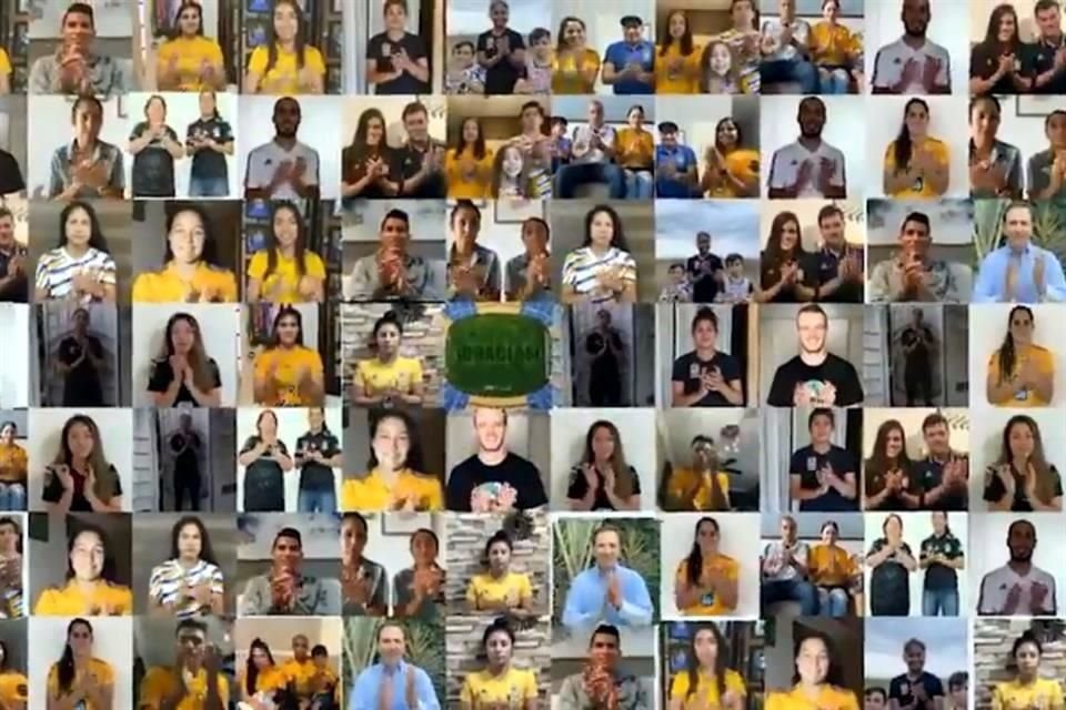 Jugadores de Tigres, Tigres Femenil y su presidente Miguel Ángel Garza lanzaron un video de agradecimiento.