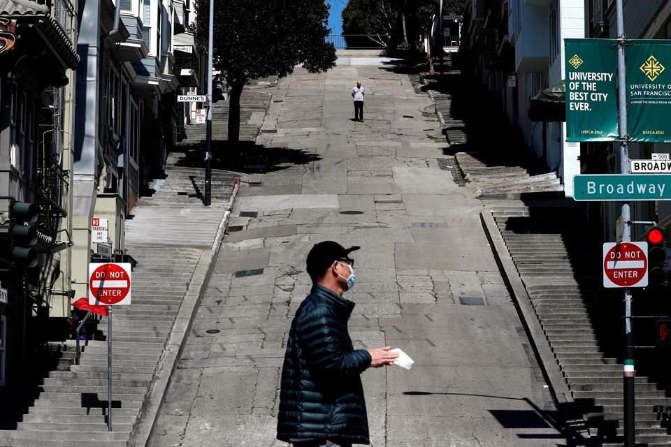 Imagen de las calles de California, que se encuentran bajo una orden de quedarse en casa.