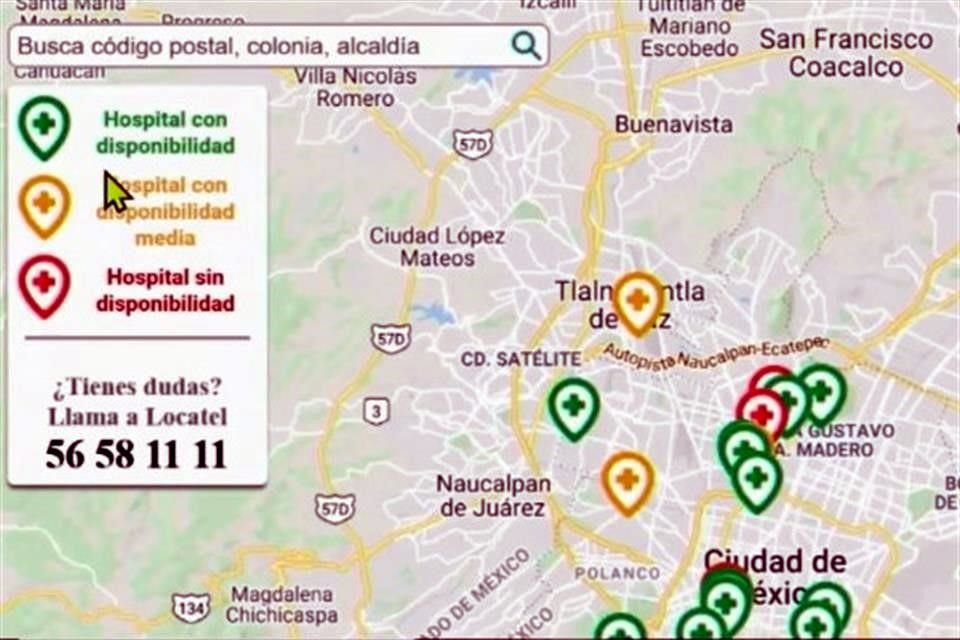 El Gobierno capitalino presentó una app para que los ciudadanos que presenten síntomas graves de Covid-19 encuentren la disponibilidad de hospitales.