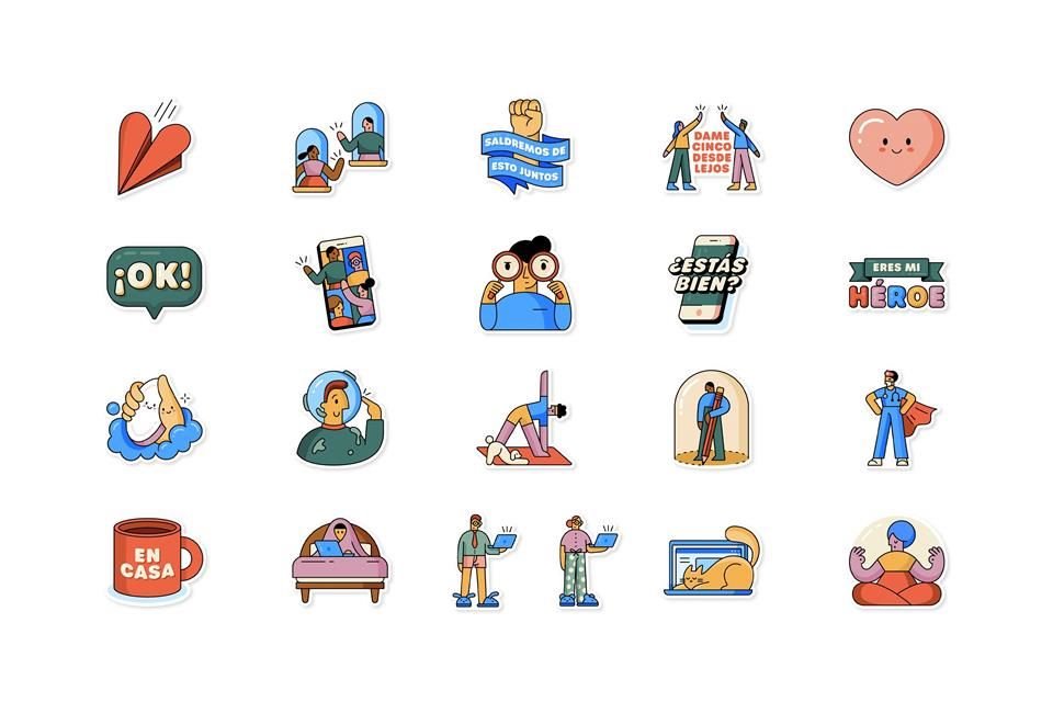 Los stickers 'Juntos en casa' están disponibles en diez idiomas, y son la más reciente actualización de WhatsApp en respuesta a la pandemia.