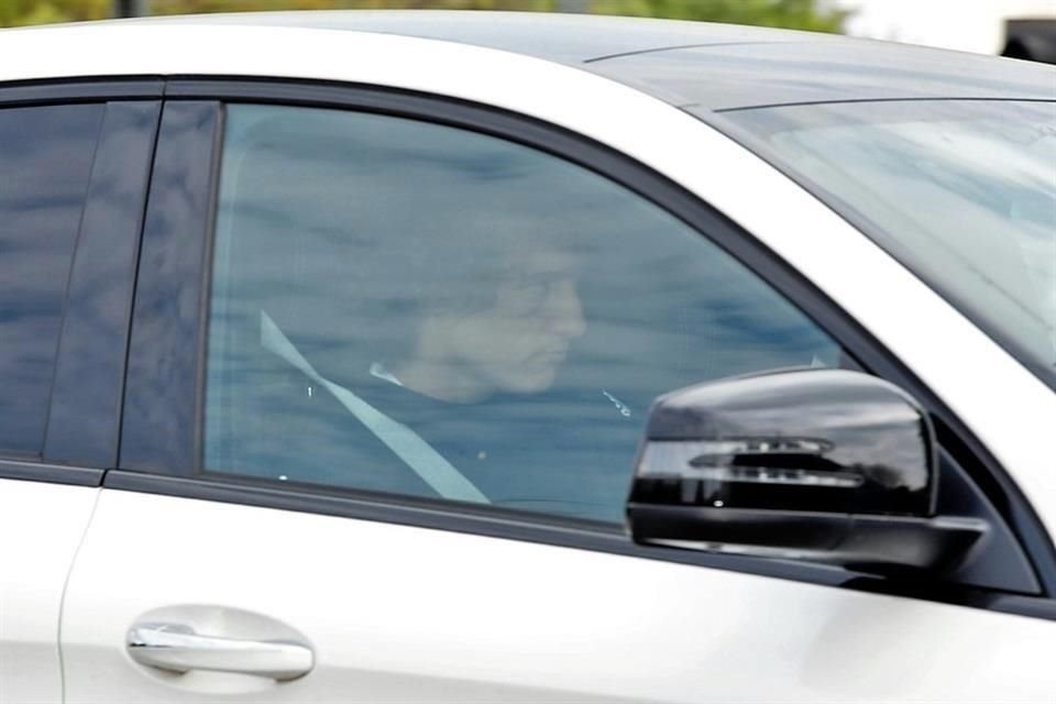 David Luiz a su llegada al Arsenal Training Centre, esta mañana.