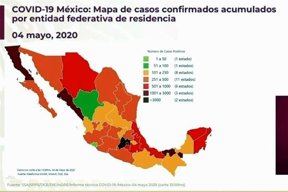 En el País hay 24 mil 905 casos confirmados.