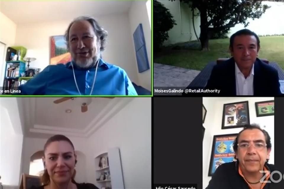 En el foro virtual participaron Jorge Zavala, Moisés Galindo, Lourdes Ibáñez y Julio César Saucedo de la Llata.