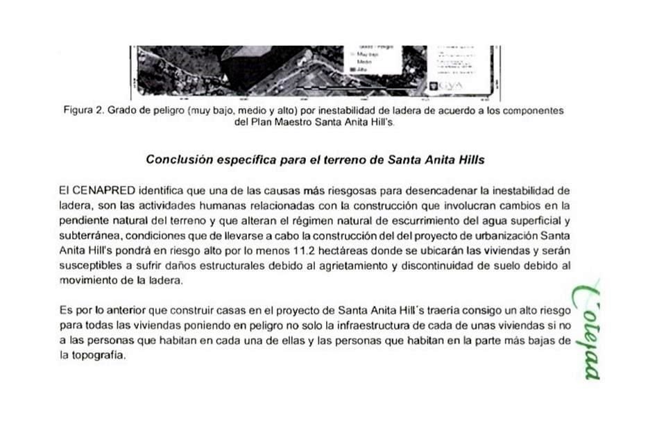 El estudio encargado por la desarrolladora GEA a petición de la Unión de Colonias de la Puerta Sur, advierte las posibles consecuencias de construir en la zona.