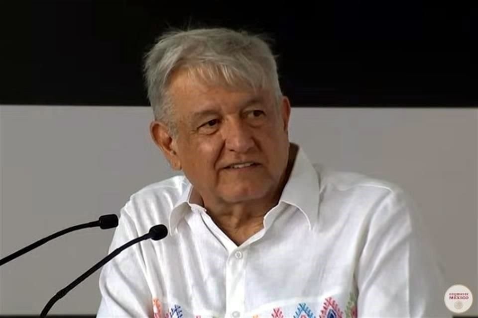 López Obrador en el acto en el que dio banderazo a las obras del Tren en Palenque.