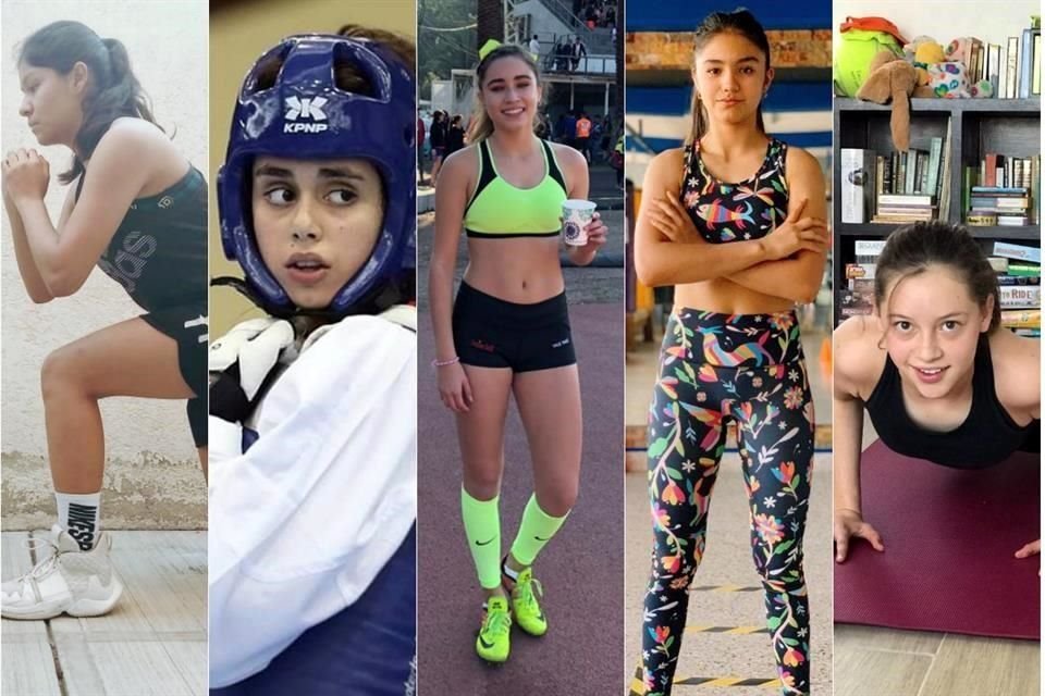 Las jóvenes deportistas no pierden el ánimo pese a la cuarentena.