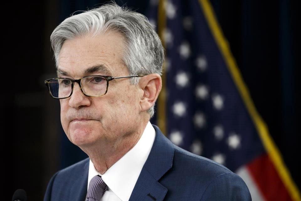 Jerome Powell, presidente de la Fed de EU.