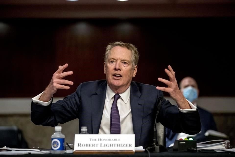 El representante comercial de EU, Robert Lighthizer, habla ante el Comité de Finanzas del Senado.