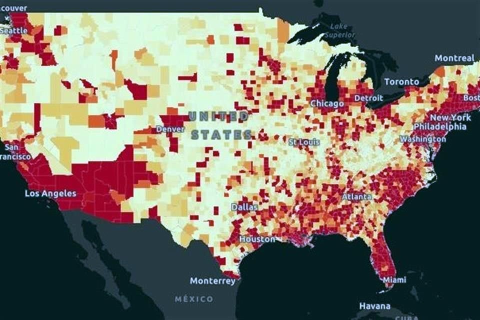 Estados Unidos registró un récord de 40 mil contagios de Covid-19 en últimas 24 horas, cifra más alta que en pico de epidemia en abril.