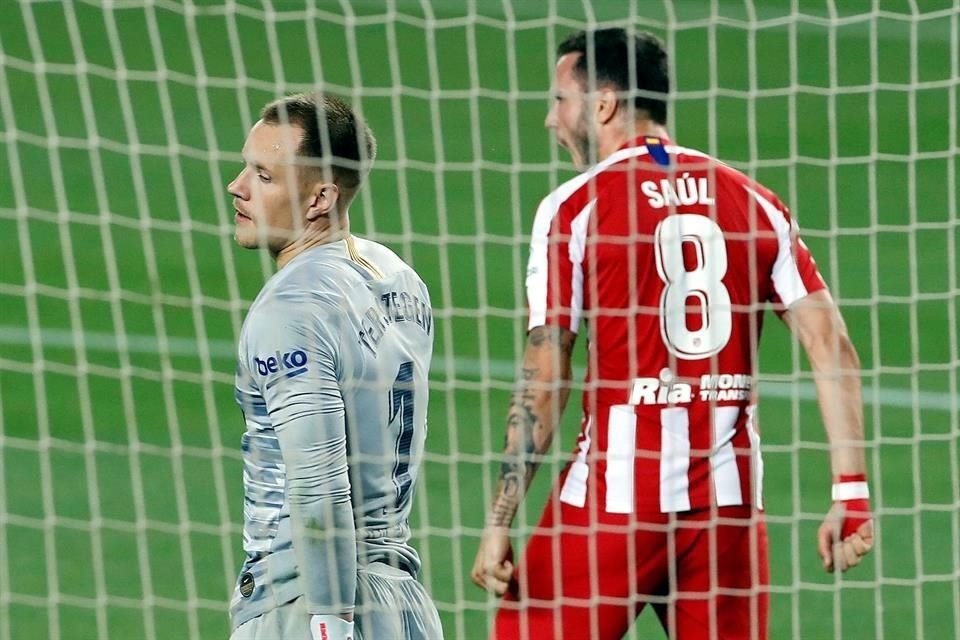 Saúl Ñíguez marcó los dos goles del Atlético.