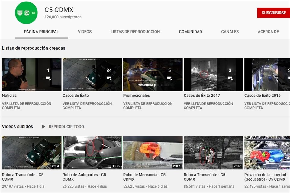 El C5 de la CDMX cuenta con una página de YouTube y una cuenta de Twitter en donde comparte información y videos.<br>
