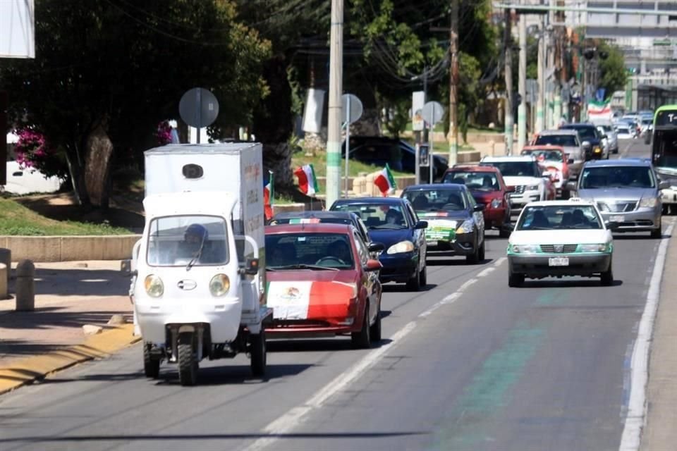 Caravana anti AMLO en Pachuca, Hidalgo.