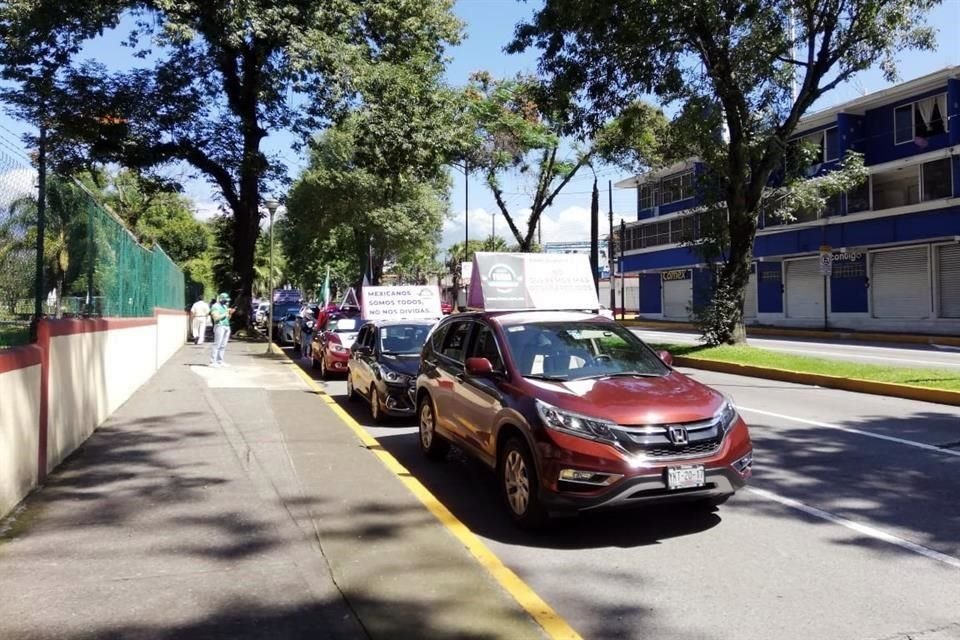Manifestantes en Orizaba, Veracruz.