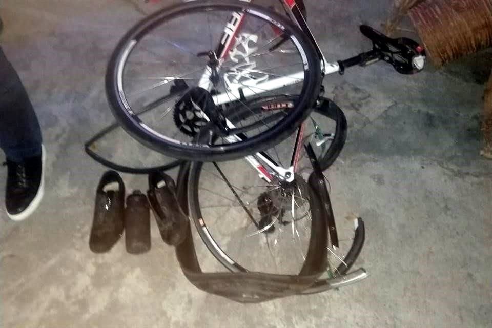 Así quedó la bicicleta.
