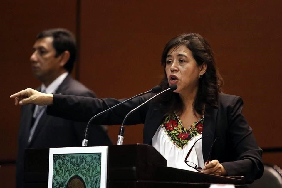 Adela Piña, integrante de la CNTE.